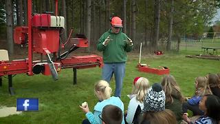 Log-a-Load program educates 4th grade students outdoors