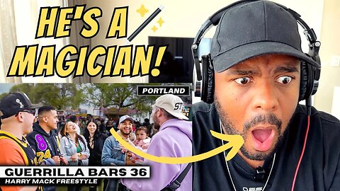 British Rapper Reacts to Harry Mack Freestyles Around His Hometown | Guerrilla Bars 36 Portland