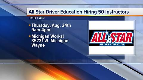 50 Driver Education Instructors being recruited at a job fair in Wayne on August 24, 2017