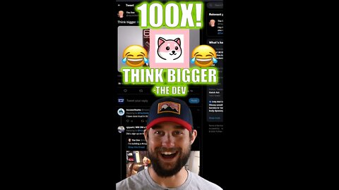 Think BIGGER - THE Bitcoin Dev - 100x Meme Coin 🤣 #shorts