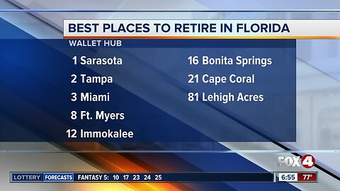 Best places to retire in Florida includes Fort Myers, according to study