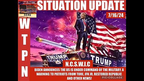 SITUATION UPDATE: N.C.S.W.I.C.! BIDEN ANNOUNCES THE US IS UNDER COMMAND OF THE MILITARY! A WARNING T
