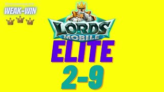Lords Mobile: WEAK-WIN Hero Stage Elite 2-9
