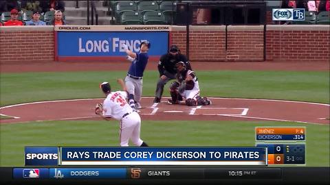 Tampa Bay Rays trade Corey Dickerson to Pirates for Daniel Hudson, Tristan Gray