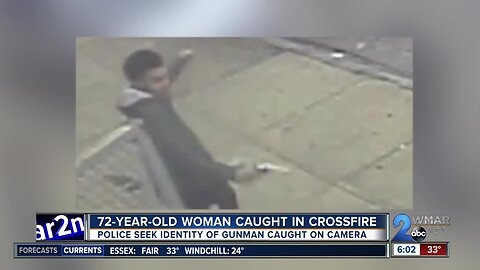 72-year-old woman caught in the crossfire
