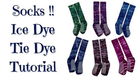 Tie-Dye Designs: Socks Sinew Tied Single Color Ice Dye