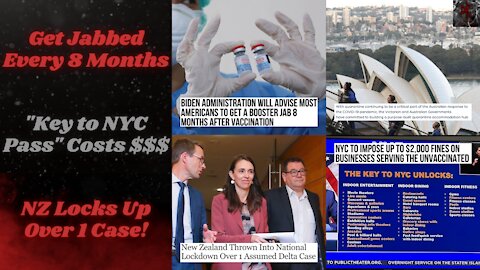 Booster Jabs Every 8 Months | NYC Fining for Unvaccinated Service | Australian Concentration Camps