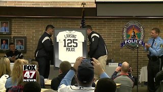 Detroit Tigers visit Lansing Police Department