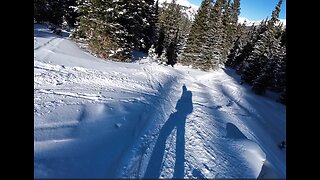 Backcountry skiing at Butler Gulch December 28