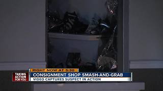 Police need your help finding man who threw brick into high-end consignment shop