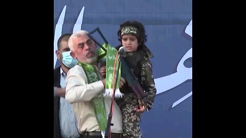 Yahya Sinuar, Hamas Leader with the suffering kids of Gaza.