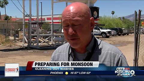 Tucson Department of Transportation crews work to prepare for monsoon