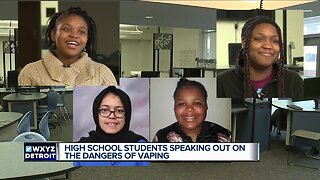 High school students speaking out on the dangers of vaping
