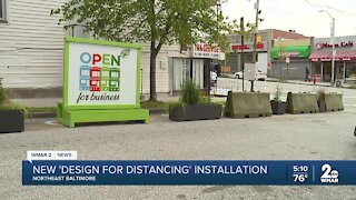 'Design for Distancing' installation in Northeast Baltimore