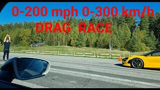 DRAG RACE Porsche 992 Turbo S vs McLaren 720S Spider 0-300 km/h 0-190 mph [4k 60p]