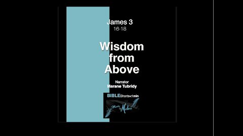 James 3: 16-18 "Wisdom from Above" Narrator, Marlane Tubridy