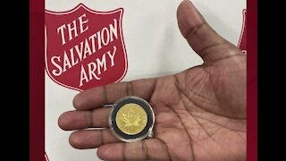 Salvation Army receives gold coin