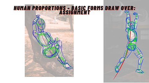 Human Proportions - Basic Forms Draw Over: Assignment