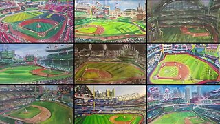 Artist spends summer traveling to every ballpark in the country, painting every one along the way