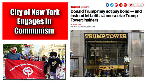 Breaking News Donald Trump May Surrender Property To Communist State of New York