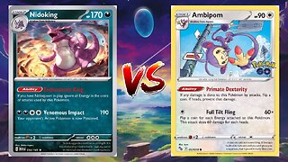 Pokemon TCG Live Expanded Nidoking Nidoqueen VS Ambipom Leafeon!!