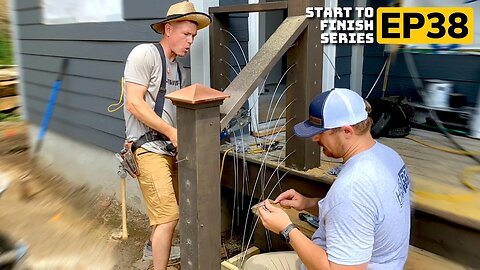 Building A Mountain Cabin EP38 | Installing Cable Rail