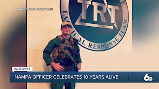 Nampa Officer celebrates 10 years alive