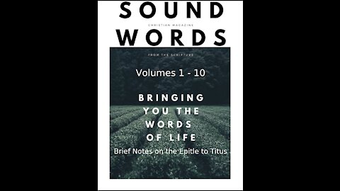 Sound Words, 7 Brief Notes on the Epistle to Titus
