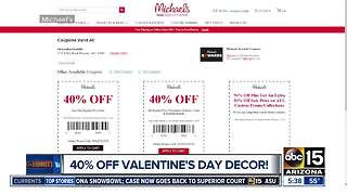 Michael's offering 40% off Valentine's Day items