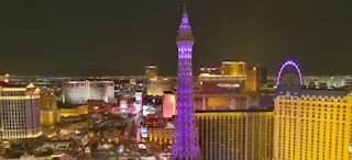 Vegas landmarks go purple for National Crimes Victim Week