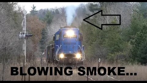 2 Trains Meet To Switch Alter Metal, With One Locomotive Smoking! (PART 1) #trains | Jason Asselin
