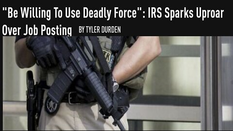 IRS Must Be Willing To Use Deadly Force; So You'll Own Nothing Eventually For Sure?