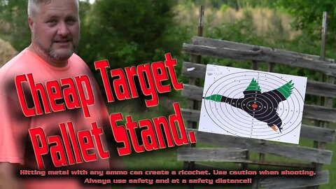 DIY Target Stand With a Fence Post. Portable Pallet Stand & Swinging Pistol Target Stand