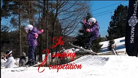 SNOW TRAILS MINI BIG AIR COMPETITION 2021 / 5 YEAR OLD GIRL'S FIRST SKI JUMPING COMPETITION