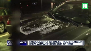 No One Will Help Woman Stranded in Snow, Until Stranger Appears out of Nowhere