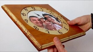 DIY clock from wood with your own picture