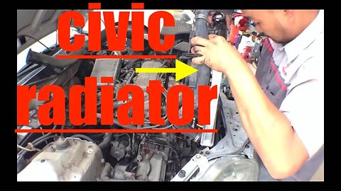 SIMPLE Diagnose Replace Radiator Honda Civic √ Fix it Angel