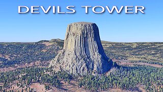 Devils Tower Drone Fly Around