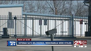Veteran says belongings, memorabilia were stolen