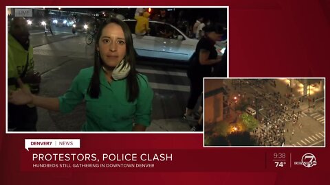 Denver7 reporter describes the sights, people inside a chaotic protest crowd