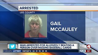 Report: Man beat person over missing baseball cards
