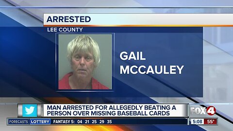 Report: Man beat person over missing baseball cards