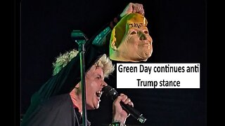 Green Day holds Trump mask during concert punk rock now pro big gov establishment