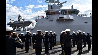 SA Navy christens SAS King Sekhukhune I, the first of three locally-built inshore patrol ships