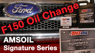 Ford F150 Oil Change AMSOIL Signature Series 5W-20 Synthetic Oil Ea011 Oil filter