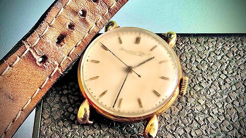 RESTORATION VINTAGE 1940S GOLD WATCH - IWC SCHAFFHAUSEN - THE MOST BEAUTIFUL TEARDROP LUGS