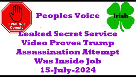 Leaked Secret Service Video Proves Trump Assassination Attempt Was Inside Job 15-July-2024 e