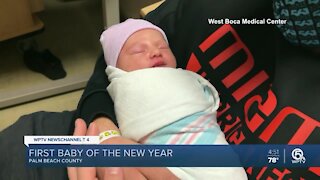 First Palm Beach County baby of 2021 born at West Boca Medical Center