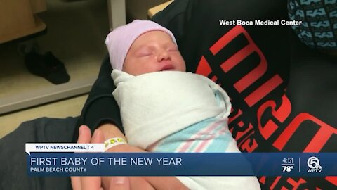 First Palm Beach County baby of 2021 born at West Boca Medical Center