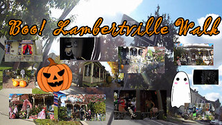 Lambertville Walk - Let's look for decorated houses! Spooky Walk. *Please Like/Follow Thanks*